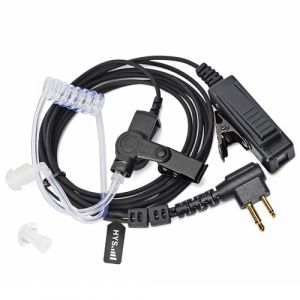 HYS Radio Oreillett Compatible avec Motorola CP040 DP1400 XT420 Talkie Walkie, Microphone avec Écouteur, Tube Acoustique Transparent Oreillette (1 Pcs) (Two Way Radio Store, neuf)