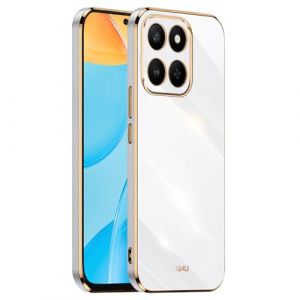 EASSGU [Cadre Galvanis&eacute; Coque pour Honor 400 Smart (4G/5G) / Honor X7d (6.77" inches) Etui de Protection en Silicone TPU - Blanc (EASSGU, neuf)