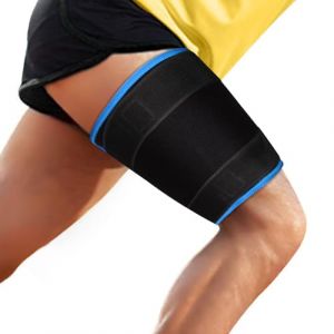 supregear Cuisse Brace Support, Néoprène Manchon de Compression pour Cuisse Blessures Musculaires, Manchon de Compression pour Ischio-Jambiers pour Homme et Femme, Bleu (J&D Tech FR, neuf)