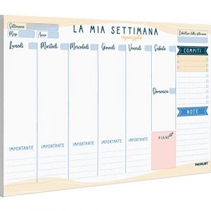 PACKLIST Planner Settimanale Scrivania - Agenda da Tavolo A4 per Appuntamenti - 52 Flogi - Calendario Perpetuo di Design (PACKLIST, neuf)