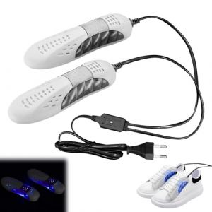 Sèche Chaussure, Séchoir Chaussures Portable avec Prise Européenne, Chauffe Chaussures Ski avec Lampe UV, Sèche Bottes Électrique Antibactérien pour Chaussures, Chaussettes, Chaussures de Ski (DongGuanShi JiJunShangMao YouXianGongSi, neuf)
