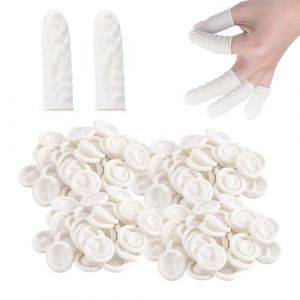 Kuugeo 300 Pi&egrave;ces Latex Protege Doigt Silicone,Pansement Doigt,Doigtier Silicone pour Doigt,Doigts en Gel Cots,Protege Doigt Imperm&eacute;ables du Bout des Doigts,Nail Art,DIY,Artisanat Nail Art etc. (AMAAL ABD LIMITED, neuf)