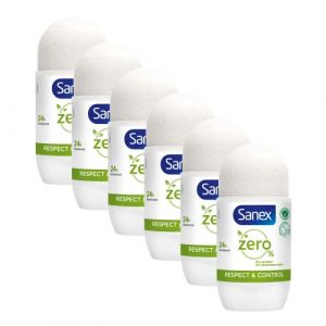 Sanex Zero% Protect & Control Roll-on Deodorant - 6 x 50 ml (K-MITAA, neuf)