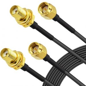 Superbat C&acirc;ble Rallonge SMA RG174 5m Rallonge Antenne WIFI M&acirc;le vers Femelle C&acirc;ble d'Extension SMA RF 50Ohm pour 4G LTE, Routeur, Antenne WIFI/GPS/4G, Modem 5G, Radio Ham, SDR, etc(2 pi&egrave;ces) (Superbat-EU, neuf)