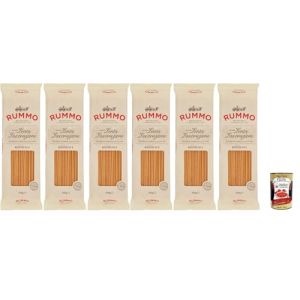 Rummo Bucatini N. 6 Durum P&acirc;tes s&eacute;moraires,italiennes Pasta Italian Noodles 6x 500 g Pack + Italian Gourmet Polpa di Pomodoro 400 g (Italiaen Gourmet UK Ltd, neuf)