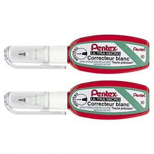 PENTEL Lot de 2 Correcteurs Liquide Pentex Pocket ZL103-WF Haute pr&eacute;cision 4,2ml Blanc (Stock Bureau Maison Bien-&ecirc;tre, neuf)