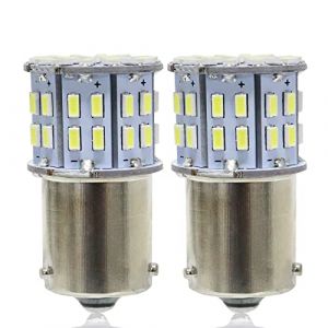 BeiLan 1156 BAU15S PY21W Ampoules Clignotants LED Blanc 6000K 800LM 3014 50 SMD pour Clignotants LED Avant ou Arrière de Voiture (Pack de 2) (YongLaieu, neuf)