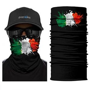 ShopINess Cache-Cou/Foulard Multifonctions Unisexe Style Drapeau Coupe du Monde de Football (Italie) (ShopINess, neuf)