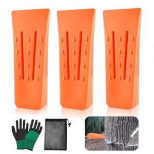 Aoreun Coins D'Abattage D'Arbres, 3 Pcs ABS Plastique Cale D'abattage, 15cm cales Kit Coins D'abattage Pour Tronçonneuses, coin bucheron pour Guider la stabilisation de l'arbre, pour la foresterie (GUANGWENZHI, neuf)