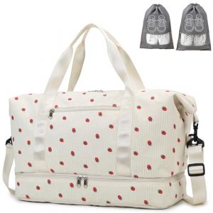 IBALULU Sac de Sport Sac de Voyage, Sac Weekend Femme 40L Travel Duffle Bag Sac de Voyage avec 2 Sacs &agrave; Chaussures, Compartiment &agrave; Chaussures et Compartiment Imperm&eacute;able, pour Gym, Les Voyages (IBALULU FR, neuf)