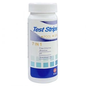 WYBOT Bandelettes de test d'eau 7 en 1 pour spa, bandelettes de test, kit de test d'eau, testeur chimique pour chlore libre, chlore total, brome, alcalinité, nitrite, dureté et pH (50 bâtonnets) (Wybotics fr, neuf)