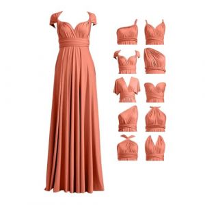Robe Infinity, Robe Demoiselle d'honneur Femme Convertible, Longue, Grande Taille, Robes Multi-Way, Soir&eacute;e,Mariage Invit&eacute;e (Ji1QingzhEN, neuf)