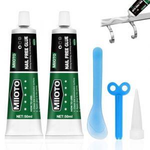Miioto Colle Ni Clou Ni Vis, Colle Tout Matériaux, Ni Clou Ni Vis Extra Fort, Colle Ni Clou Ni Vis Extra Forte, Fixation Murale Avec Maintien Jusqu’à 3-6 Kg Qui Se Décolle Sans Abîmer-100g (Vokyshop, neuf)