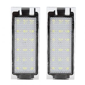 Haosie 2 Pièces Éclairage Plaque Immatriculation Auto, Lampe de Plaque D'immatriculation Led de Voiture, 18PCS Perles Lumineuses LED, Compatible avec Clio III/IV Megane II/III (Haosie, neuf)
