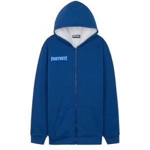 Fortnite Sweat a Capuche Gar&ccedil;on et Ado 7-16 Ans, Sweat Zipp&eacute; Polaire, Chaud Sweatshirt, Hoodie Gaming Cosy, Id&eacute;e Cadeau Gamer (15-16 Ans, Bleu) (Get Trend., neuf)