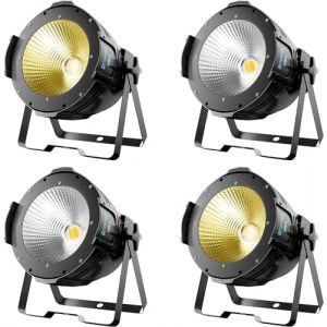 BETOPPER Jeux de lumiere pour soiree lumiere dj DMX Par projecteur 100W COB Éclairage scène blanc spotlight stroboscope lampe pour théâtre photostudio disco bar mariage fête spectacle LC001-H 4 Packs (BETOPPER Direct, neuf)
