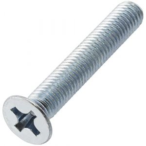 AERZETIX - C59713 - Lot de 10 vis à métaux M8x50 mm à tête fraisée PH4 - DIN 965 - en acier au carbone - dureté 4.8 - finition zingué - pour fixation vis tournevis assemblage (Tuning, neuf)