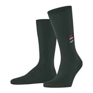 FALKE Airport M So laine coton unies 1 paire, Chaussettes Homme, Vert Hunter Green 7441 Santa Chimney, 39-40 (FALKE Online, neuf)