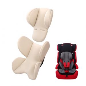 Liemuao Réducteur de Siège Auto, Coussin de Soutien de Poussette Universel Coussin de Cosy Protecteur Bebe, Réducteur de Tête et de Corps pour Poussette, Nacelles, Siège de Voiture (Beige) (Liemuao, neuf)