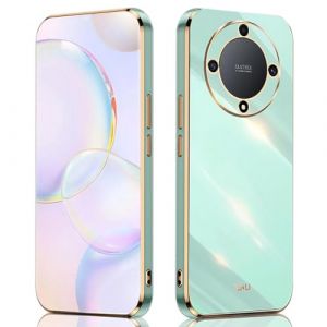SEAHAI Coque pour Honor Magic 6 Lite 5G / Honor X9b, Ultra Mince &Eacute;l&eacute;gant en Silicone Souple Galvanoplastie Phnom Penh Design Coque Brillante Antichoc TPU Gel Etui R&eacute;sistant, Vert (Liner-EU, neuf)