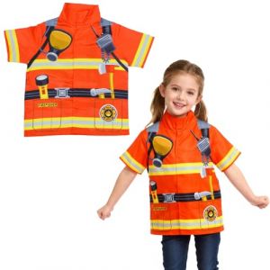 THQAE Deguisement Pompier Enfant, Costume de Pompier, Accessoires de D&eacute;guisement de Pompier pour Enfants Parfait pour Halloween ou Carnaval, Jeu de R&ocirc;le (ProTechika O&Uuml;, neuf)