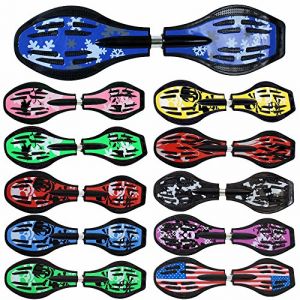 FunTomia Waveboard Roulements ABEC9 avec sac (différents designs) (bleu/flocon de neige) (S+S Sportartikel GmbH, neuf)