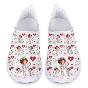 chaqlin Chaussures d'infirmi&egrave;re Femmes Chaussures de Course pour Chaussures de Marche Respirantes sans Lacet Gym Fitness Baskets Taille 39 EU (chaqlin, neuf)