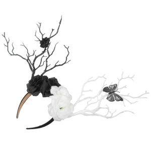 minkissy Bandeau De Branche D'arbre Gothique Pour Halloween Bois De Casque Cosplay Fête Rose Fermoir À Cheveux Casque Gothique Pour Adultes Et Enfants-Noir (Master Self, neuf)