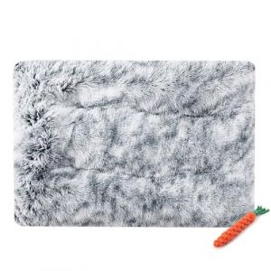 FANSU Matelas Lit pour Chien Chat, Couleur D&eacute;grad&eacute;e Coussin pour Animaux de Compagnie Confortable Doux Peluche Panier Chien Lavable pour Chiens (XL-95X65CM,Gris) (JINBO, neuf)