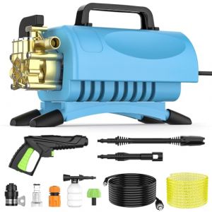 Nettoyeur Haute Pression, Puissance de 1000 W, Pression : Max. 50 Bar,D&eacute;bit : 300 l/h, Surface : 30 m&sup2;/h, Filtre &agrave; Eau, Poids : 5.3 kg, Flexible et Pistolet Haute Pression, Rotabuse, Lance (Guo ShiZheng, neuf)