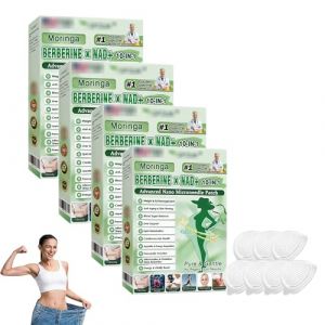 Patch Moringa 10-En-1 &agrave; Nano-Aiguilles Avanc&eacute;Es, Patchs Moringa Et Berb&eacute;Rine pour Tous Types de Peau, Patch Professionnel &agrave; Micro-Aiguilles pour La Perte de Poids & Unisex (4&mdash;2.0, Luxarise) ((Livraison rapide en 10-14 jours) TIMIFUN, neuf)