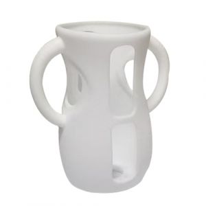 Manchon de biberon en silicone &ndash; Porte-biberon en verre pour avec poign&eacute;es | Anti-casse, anti-chute et r&eacute;sistant aux chocs, passe au lave-vaisselle, sans BPA, accessoire d'allaitement (bin'shop, neuf)