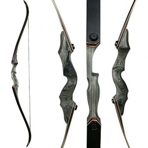Huntingdoor 60" Professionnel Arc Classique Puissant Arcs de tir à l'arc Arc Long Sports de Plein air 30-45 Livres Arc de Chasse pour Adultes Cible d'entrainement Jeu de tir (30lbs) (huntingdoor, neuf)