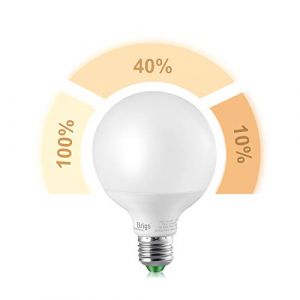 Elrigs 3-installation E27 Ampoule LED G95, Blanche Chaude (3000K), 12W-4W-2W, 220 Volt, Aucun Gradateur Requis, 100W Equivalent, 1100/350/150 &ndash; Lumen (Elrigs, neuf)