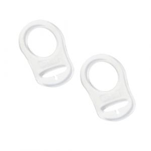 Lmyzcbzl Silicone Bouton Anneau, 2 Pcs Anneau en Silicone Adaptateur, Adaptateur Attache de Sucette, pour Sucette. Transparent (Lmyzcbzl, neuf)