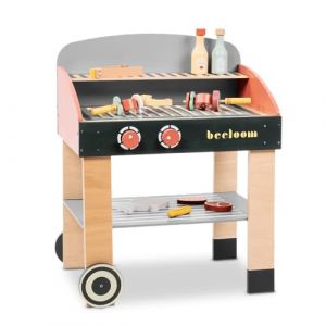Beeloom &ndash; Cuisine Enfant BABYCUE en Bois Naturel avec Accessoires, Style Barbecue, Jeu d&rsquo;Imitation pour Enfants d&egrave;s 3 Ans, Design Portable et Minimaliste (Beself Brands S.A, neuf)