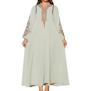 G&eacute;n&eacute;rique Robe Portefeuille Femme Mariage Musulmane Kaftan Madras Burkini Ensemble Priere Sari Indien Caftan Marocaine Abaya Arabe Jilbab Manche Longue De Ete Marocain Djellaba (Loolik, neuf)