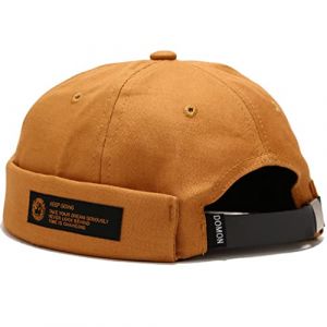 Unisexe Coton Docker Cap Casquette sans Visiere Homme Femme Bonnet Docker Hat Bonnet Docker en Coton Casquette sans Visière Bonnet de Marin Homme Femme (Cozyan, neuf)