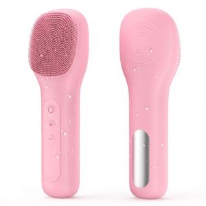 Brosse Nettoyante Visage Électrique IPX7 Étanche Silicone Rotative pour Nettoyer Le Visage en Profondeur pour L'Acné, les Points Noirs, la Peau Morte (Rose) (NOTATO, neuf)