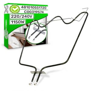Inférieur Resistance pour Four 1150W 220V/240V avec Code d'origine 481010551720 C00319574 pour Whirlpool pour Indesit - Garantie de 5 Ans - Onix Tech (ONIX TECH, neuf)