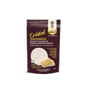 Malto Attivo, Cristal Diastasico 175g, Extrait de Malt Cristallisé à Haut Pouvoir Diastasique, Malt d'Orge et Mais Idéal pour la Panification, 5.000 unités Pollak, Made in Italy. (MALTO ATTIVO, neuf)