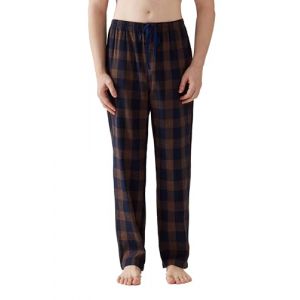 Jveyvth Pantalon de Pyjama Pour Homme, Pantalon de Nuit à Carreaux En Flanelle de Coton, Pantalons de Pyjama Avec Poches Et Braguette Boutonnée (CSEASY, neuf)