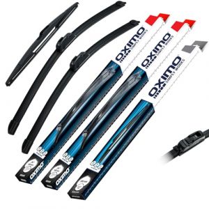 OXIMO SIMPLY WORKS Essuie-glaces avant et arri&egrave;re pour Peugeot 206 1 I 09.1998-03.2009 Hayon, Lot de 3 balais d&rsquo;essuie-glace - gauche 650 mm, droite 400 mm, arri&egrave;re 350 mm (attelage-online, neuf)