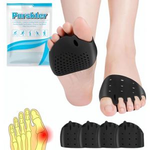 Pnrskter Coussinets métatarsiens, Séparateur d'orteil et de gel, (4 PCS) coussinet d'avant-pied, support d'orteil, pour ampoules du pied (Noir,4PCS) (pnrskter, neuf)