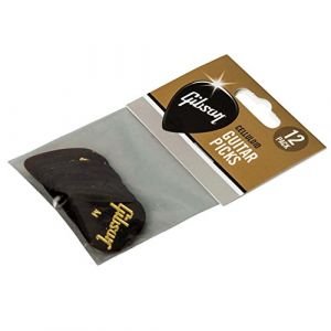 GIBSON ACCESSORIES M&eacute;diators Tortoise Picks, pack de 12, Thin (APRT12-74T) (WATT'SON, neuf)