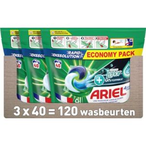 Dosettes Ariel 4en1 + Touch Van Lenor Unstoppables - 3x40 lavages - Pack économique (Koif, neuf)