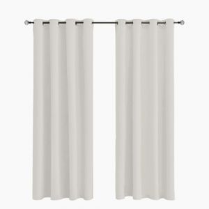 Tenger Home Rideau occultant Rideau de Chambre à Coucher avec œillets,1 pièce (Blanc Ivoire,70 x 120 cm) (Tenger Home, neuf)