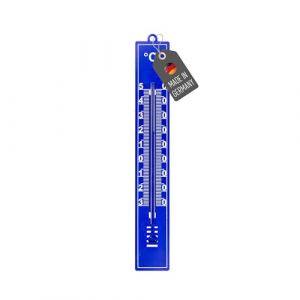 Lantelme Thermomètre d'extérieur - Affichage de la température de -30 °C à +50 °C - Analogique - Résistant aux intempéries - 17 cm - Plastique - Bleu - Thermomètre pour chambre intérieure et (lantelmegmbh, neuf)