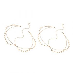 WEKADRIN 2 pi&egrave;ces Bandeau Cha&icirc;ne de T&ecirc;te &agrave; Sequins Ethnique pour Filles Bijoux T&ecirc;te Oriental D&eacute;licat pour F&ecirc;te Mariage et Photographie Style Raffin&eacute; Lot (CIUUNIG, neuf)