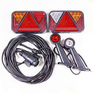 UNITRAILER Mantes Kit Éclairage Remorque LED – Feux Arrière Fristom FT-270, Feux de Gabarit Horpol LD 726, Faisceau 13 Broches 7m – Rampe de Feux et Éclairage Arrière (UNITRAILER, neuf)